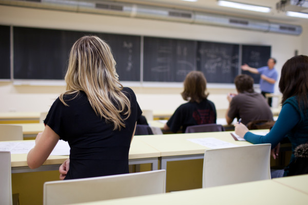 Photo - college student in a classroom