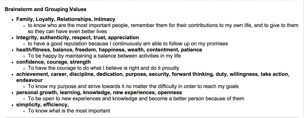 Core Values 1