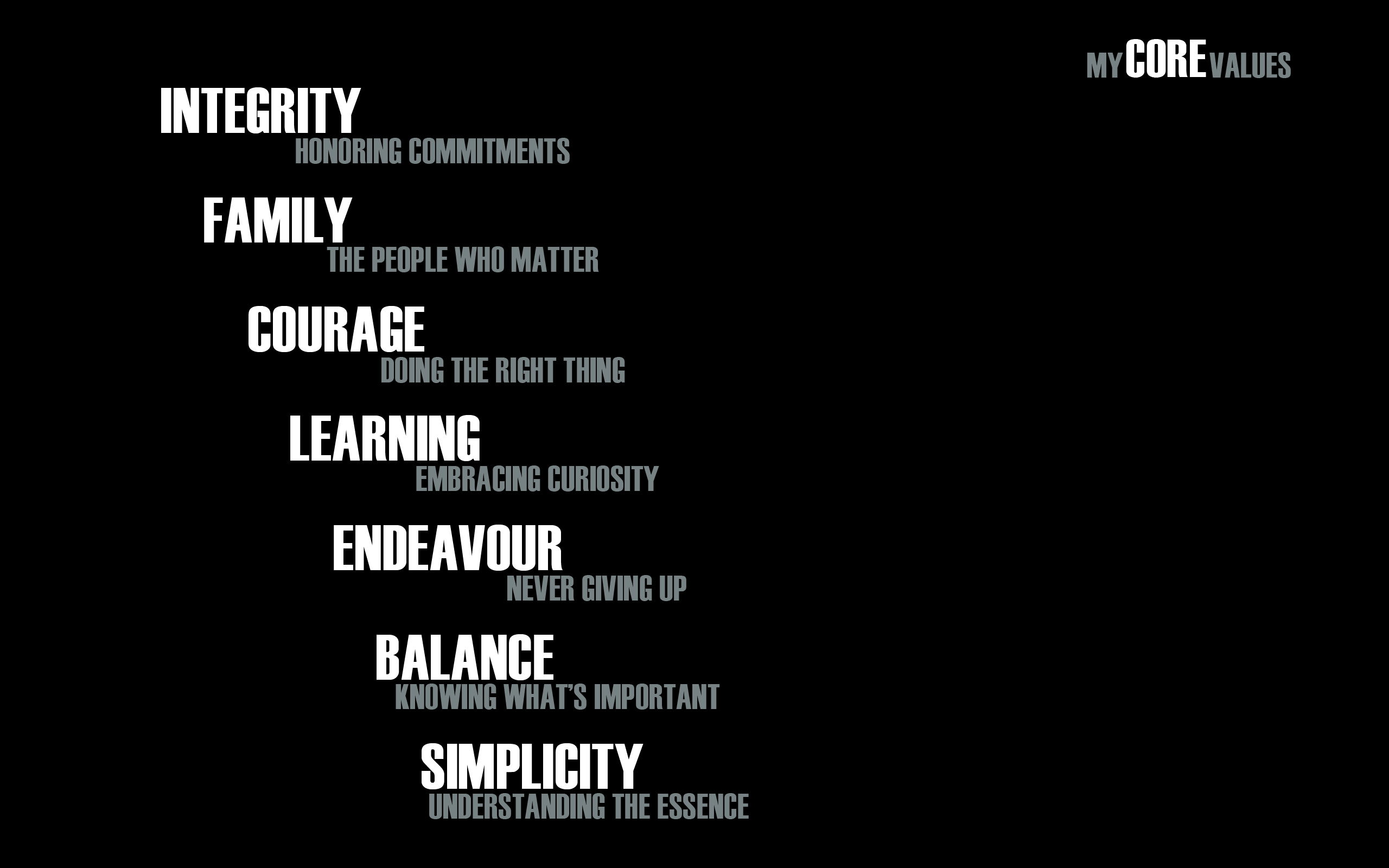 Important Core Values